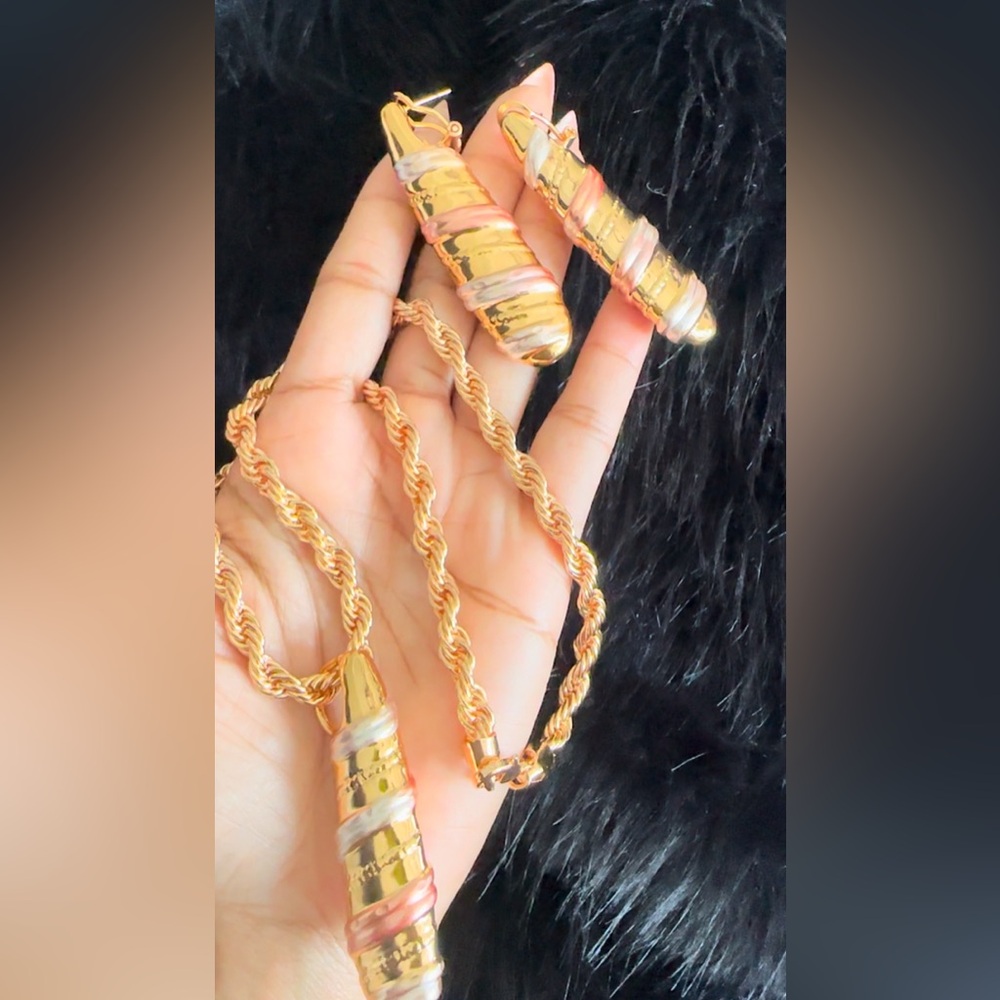 24k gold plated with rose gold